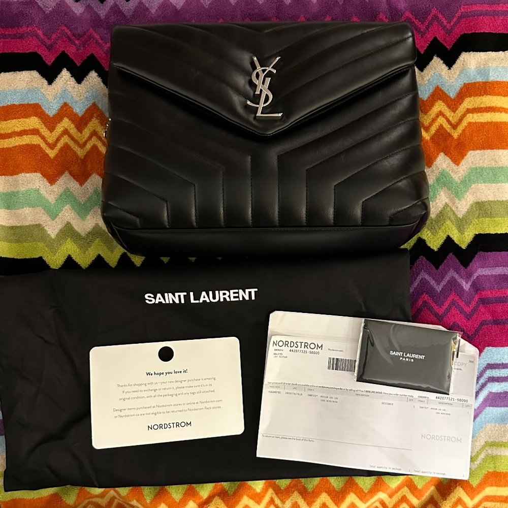 NEW Never Used!  Saint Laurent Medium Loulou Matelassé Leather Shoulder Bag